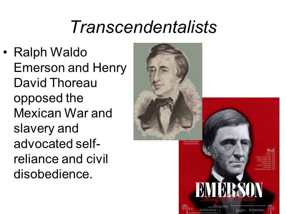 The influence of transcendentalism and anti transcendentalism on the authors ralph waldo emerson and