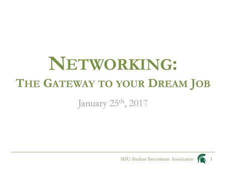 Networking: The Gateway to your Dream Job