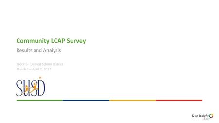 Community LCAP Survey Stockton Unified School District