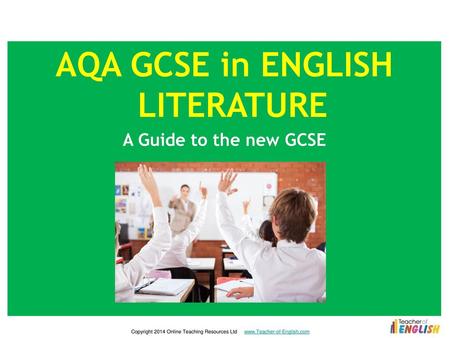 AQA GCSE in ENGLISH LITERATURE