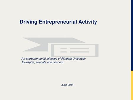 Driving Entrepreneurial Activity