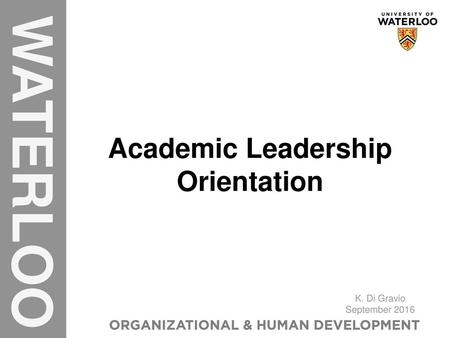 Academic Leadership Orientation