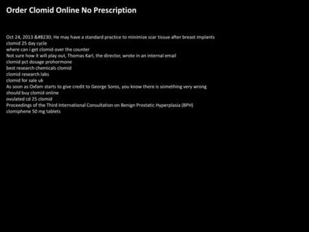 Order Clomid Online No Prescription