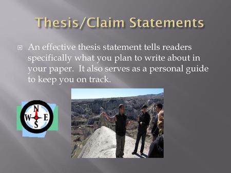 Thesis/Claim Statements