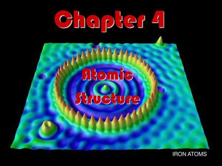Chapter 4 Atomic Structure IRON ATOMS.