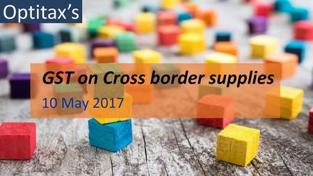 GST on Cross border supplies