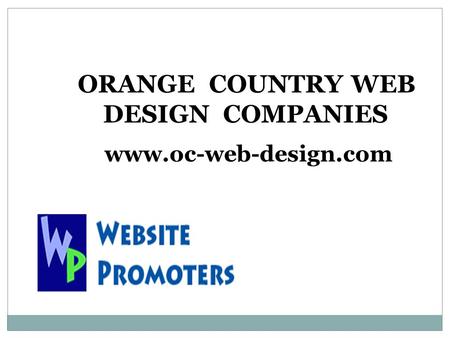 ORANGE COUNTRY WEB DESIGN COMPANIES