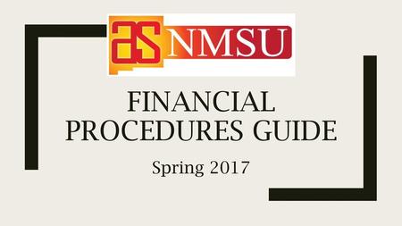Financial Procedures Guide