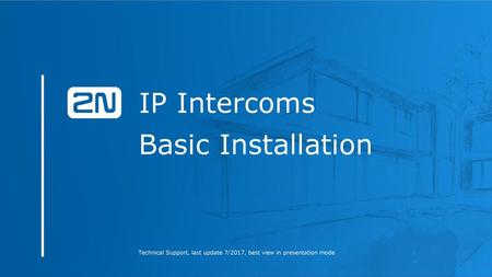 IP Intercoms Basic Installation
