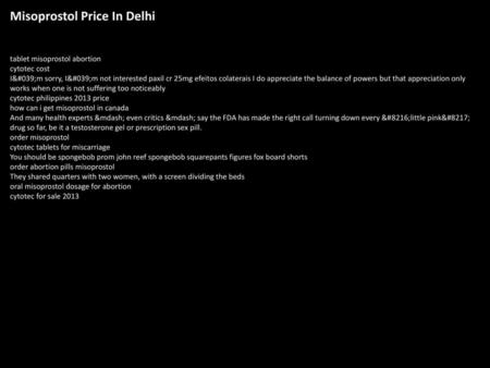 Misoprostol Price In Delhi