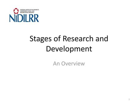 Stages of Research and Development