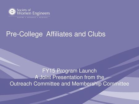 Pre-College Affiliates and Clubs