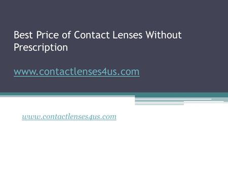Best Price of Contact Lenses Without Prescription