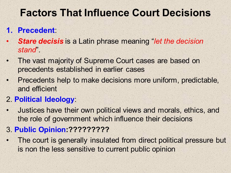 Let The Decision Stand Latin 92