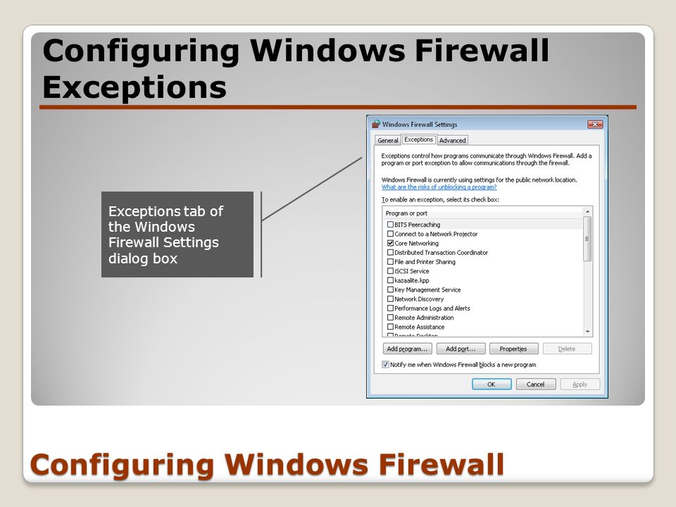 Windows Vista Firewall Core Networking And Cable