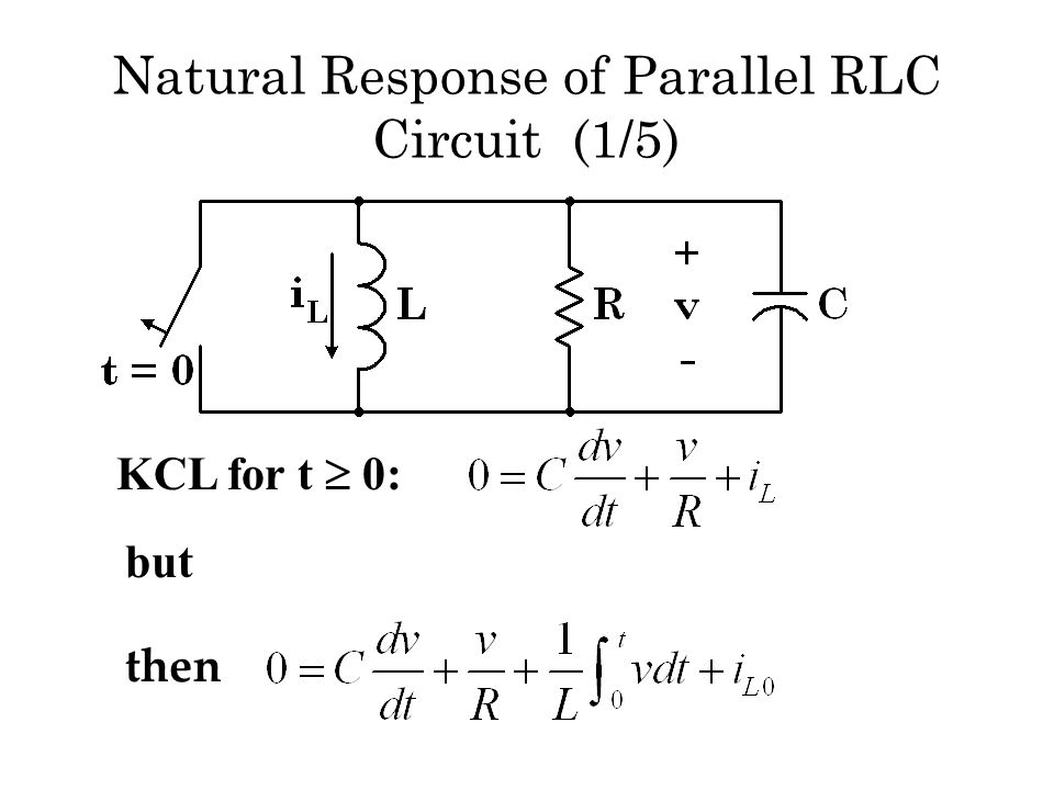 Natural Response Of Parallel Rlc Circuit 51
