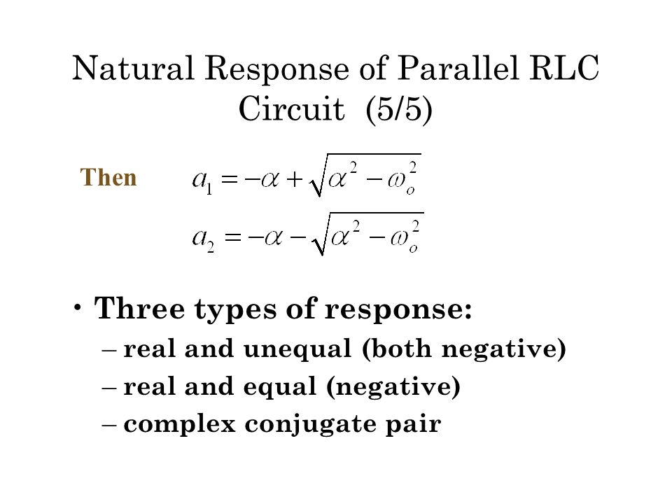 Natural Response Of Parallel Rlc Circuit 83