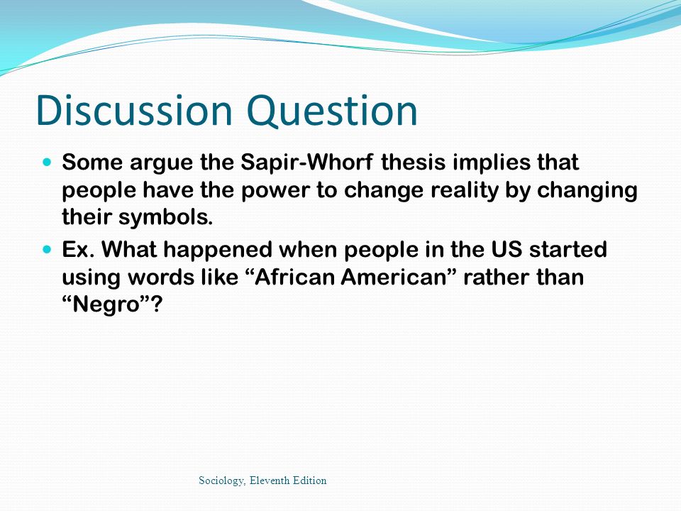 sapir whorf hypothesis criticism