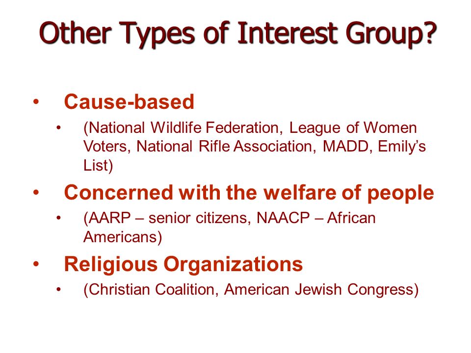 List Of Interest Group 103