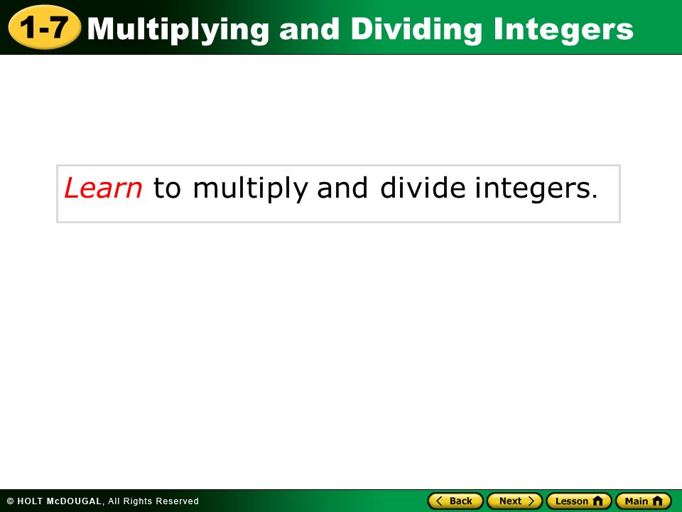 Learn to multiply and divide dos