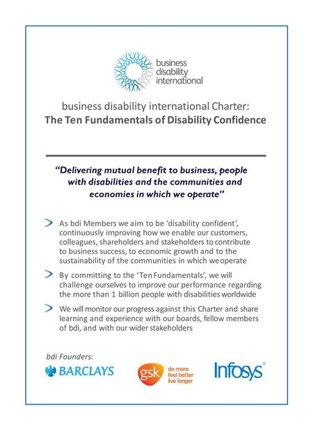 business disability international Charter: