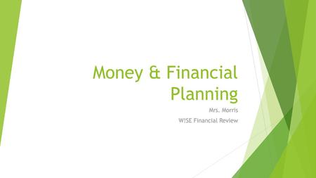 Money & Financial Planning