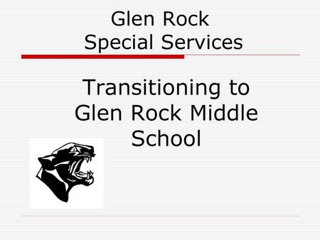 Glen Rock Special Services