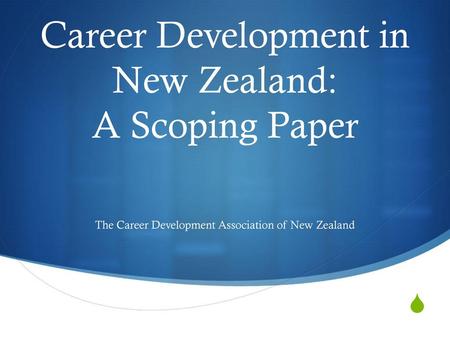 Career Development in New Zealand: A Scoping Paper