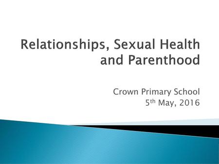 Relationships, Sexual Health and Parenthood