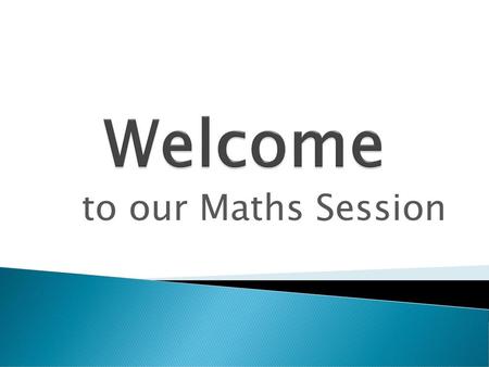 Welcome to our Maths Session.