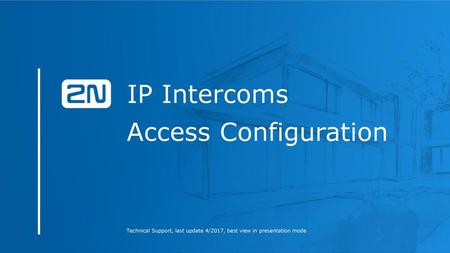 IP Intercoms Access Configuration
