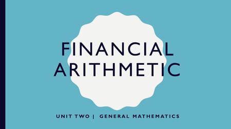 Unit two | general mathematics