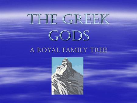 The Greek Gods A Royal Family Tree!.