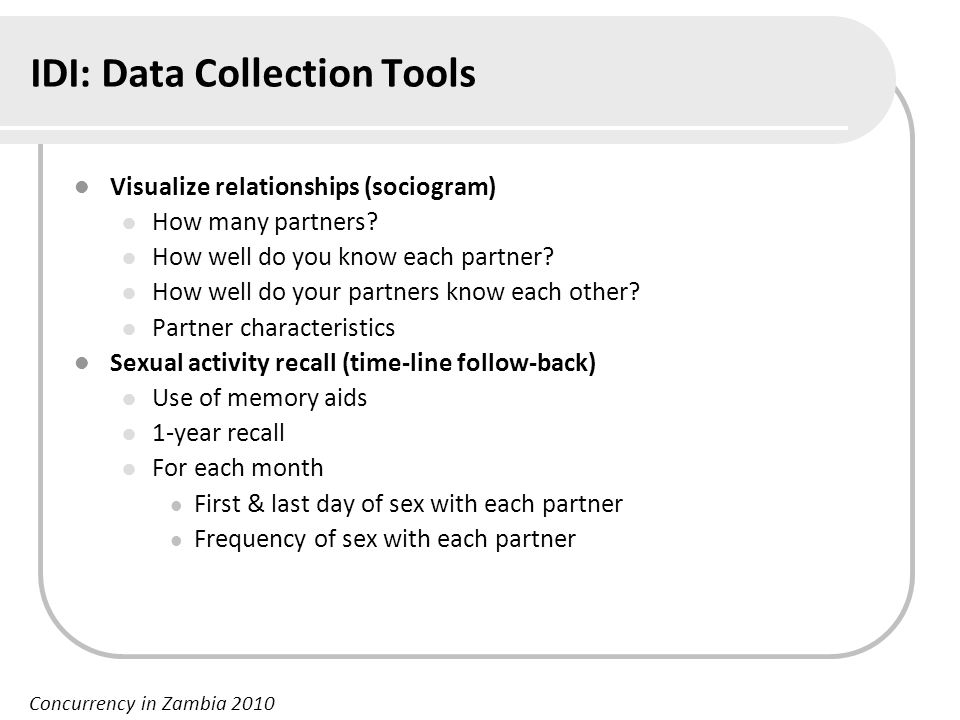 Data Collection On Sex With Multiple Partners 8