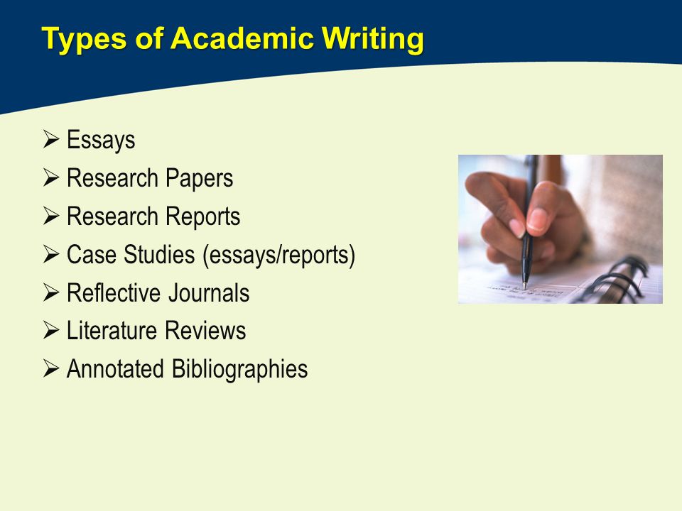 academic writing research