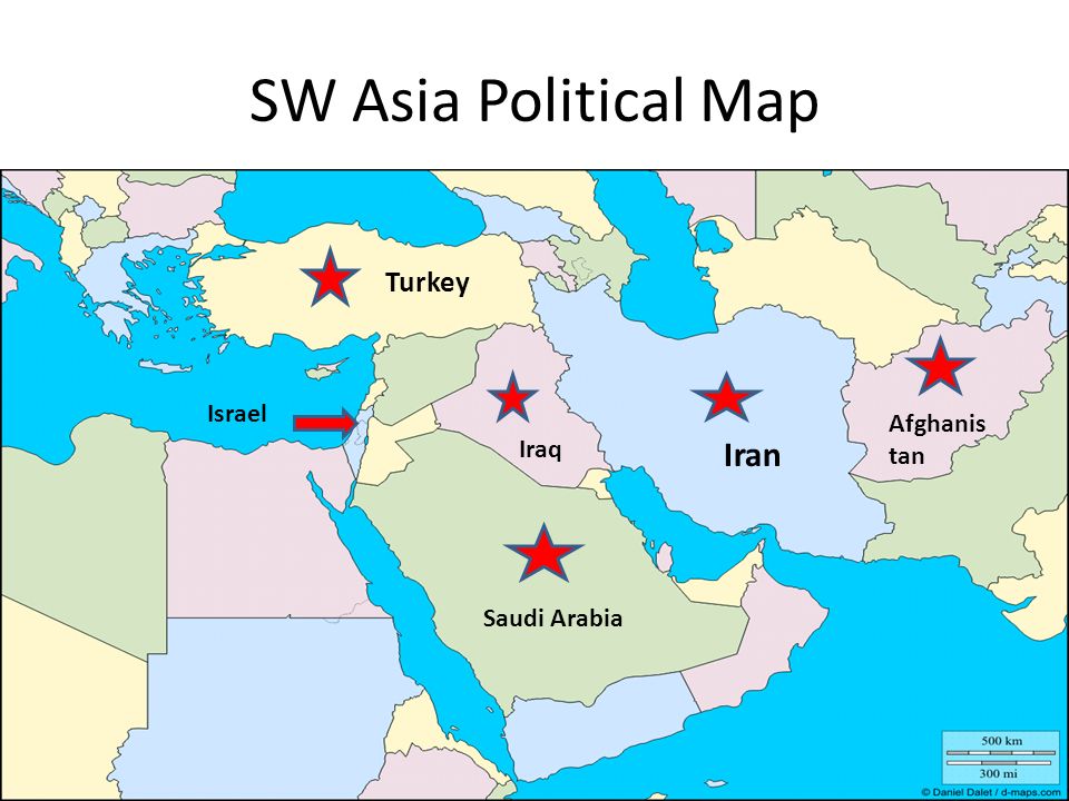 Political Map Of Southwest Asia
