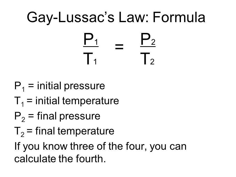 Gay Lussac Equation 11