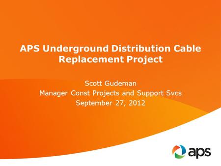 APS Underground Distribution Cable Replacement Project