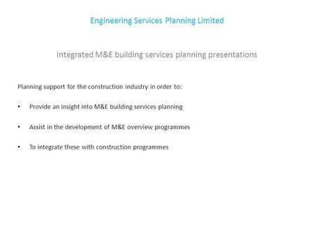 Engineering Services Planning Limited