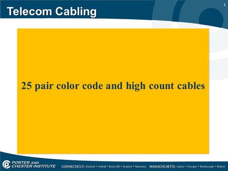 25 pair color code and high count cables
