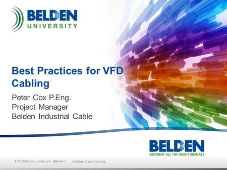 Best Practices for VFD Cabling