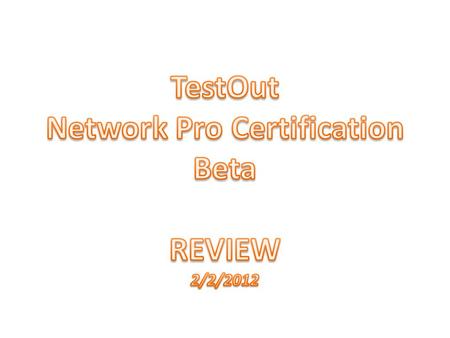 Network Pro Certification