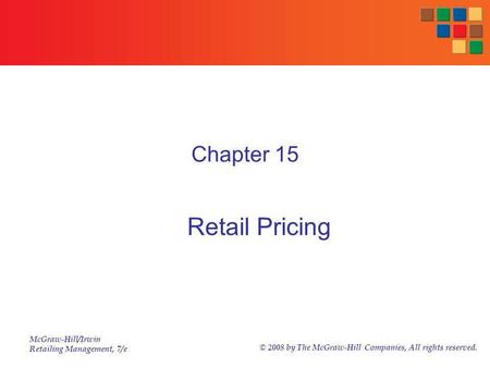 Chapter 15 Retail Pricing.
