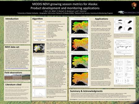 MODIS NDVI growing season metrics for Alaska: