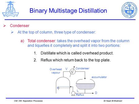 Binary Multistage Distillation