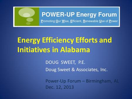 Energy Efficiency Efforts and Initiatives in Alabama