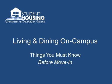 Living & Dining On-Campus