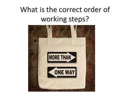 ? What is the correct order of working steps? 1.Methods 2.Results 3.Figures 4.Tables 5.Introduction 6.References 7.Discussion 8.Abstract.