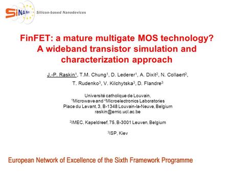 FinFET: a mature multigate MOS technology
