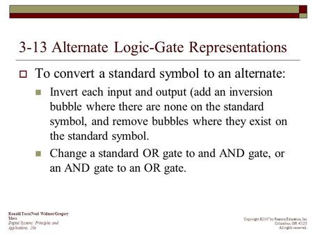 3-13 Alternate Logic-Gate Representations